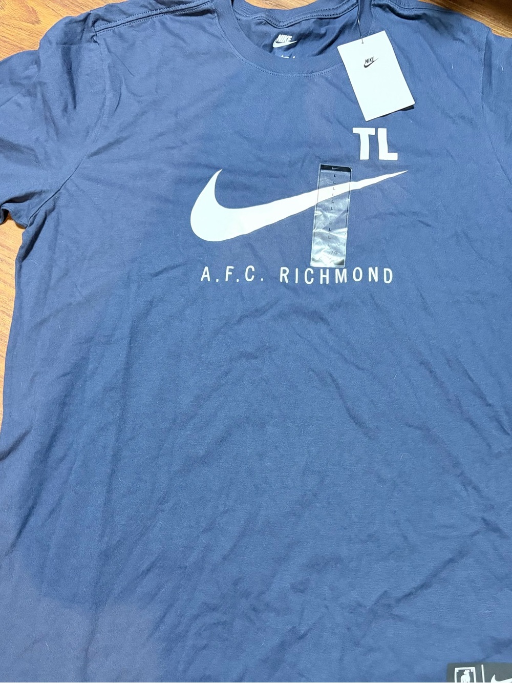 Nike A.F.C. Richmond Navy Logo Tee Ted Lasso NWT coach shirt official